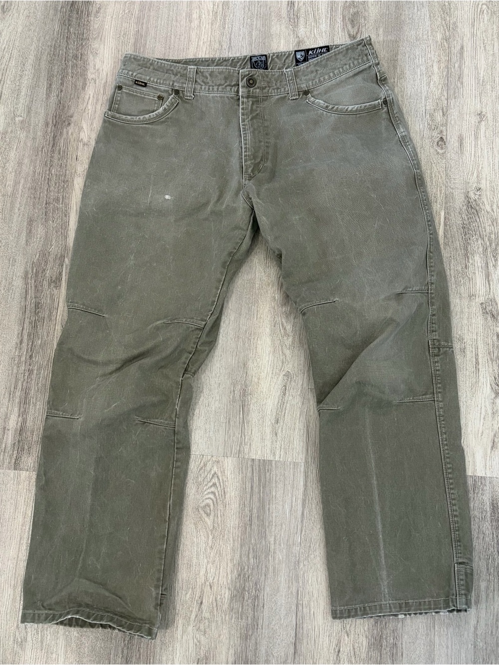 KUHL Rydr Pants Men 36x30 Vtg Patina Work Camp Hike Ride Fish Outdoor Khaki